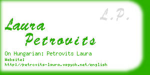 laura petrovits business card